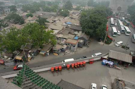 View of hutongs from the Drum Tower, Beijing