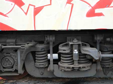 Graffiti on a railroad car in York, Pennsylvania