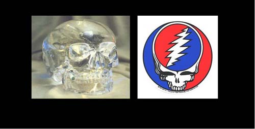 Crystal Skull and Grateful Dead Skull Logo